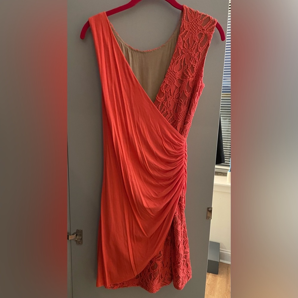 Bailey 44 Gorgeous Coral V-Neck Dress